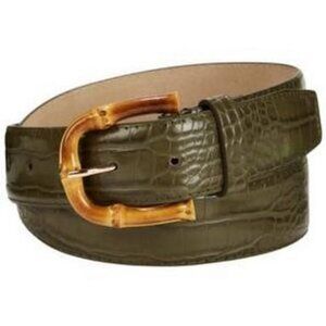 Steve Madden Croc-Embossed Faux Leather Belt
